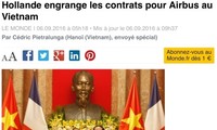 Báo chí Pháp đưa tin đậm nét về chuyến thăm của Tổng thống F. Hollande tới Việt Nam